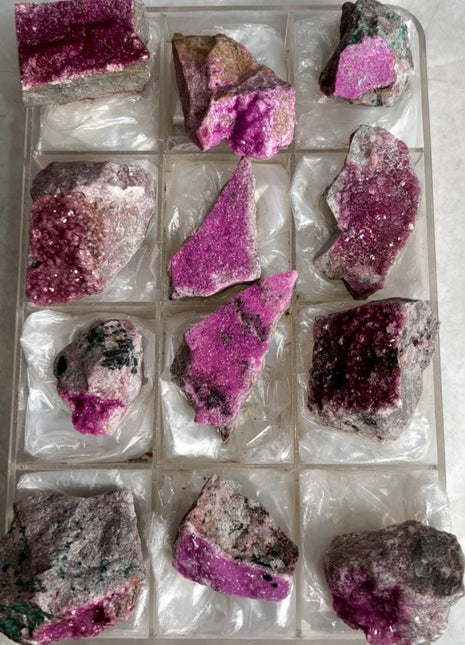 12 Pieces ! Pink Cobaltocalcite Lot from Congo
