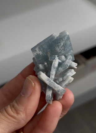 Tabular Blue Barite - From San Simon mine, Spain