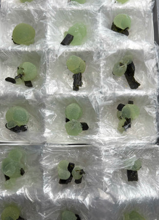18 Pieces ! High Grade Apple Green Prehnite with Epidote Lot - From Mali