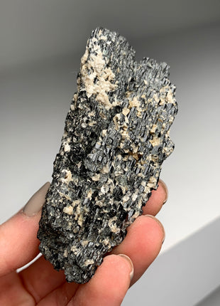 Elestial Black Tourmaline with Feldspar