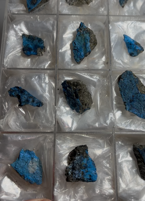 12 Pieces ! Blue Aerinite Specimens Lot from Spain