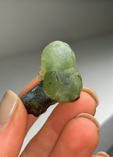 Green Prehnite with Epidote - From Mali