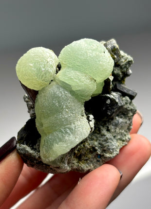 Green Prehnite with Epidote - From Mali
