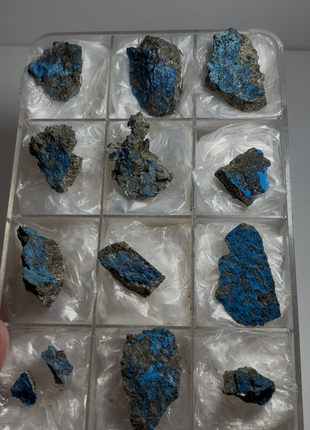 12 Pieces ! Blue Aerinite Specimens Lot from Spain