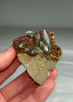 Chalcopyrite with Calcite from Sweetwater mine