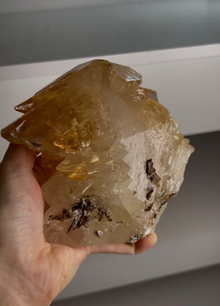 Both-sided ! Golden Calcite from Elmwood mine Collection # 748