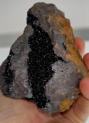 Black Galaxy Hematite Geode 🪐 PM1377