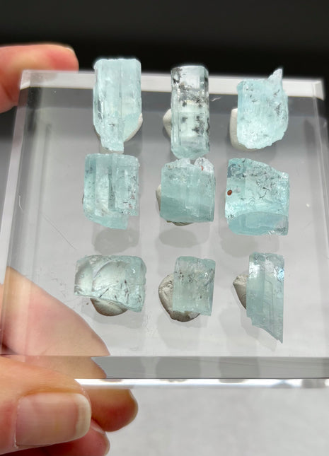 9 Pieces ! Blue Aquamarine Lot