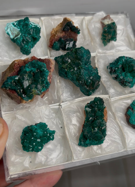 9 Pieces ! Green Dioptase Lot