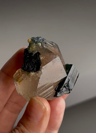 Citrine with Blue Green Tourmaline from Cruzerio, Brazil