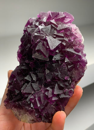 Octahedral Reddish Purple Fluorite