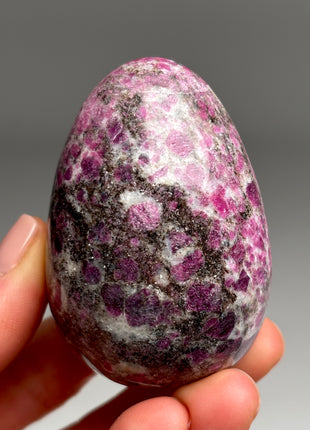 Rare ! Ruby with Biotite Quartz Egg