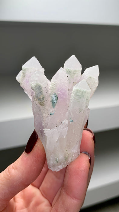 Icy Amethyst with Green Chlorite - From Djurkovo mine, Bulgaria
