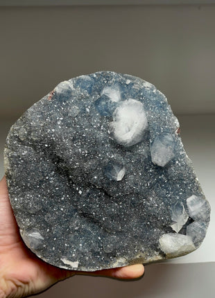 Druzy Blue Chalcedony with Apophyllite