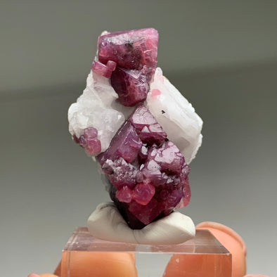 Hot Pink Spinel with White Calcite - From Mahenge, Tanzania