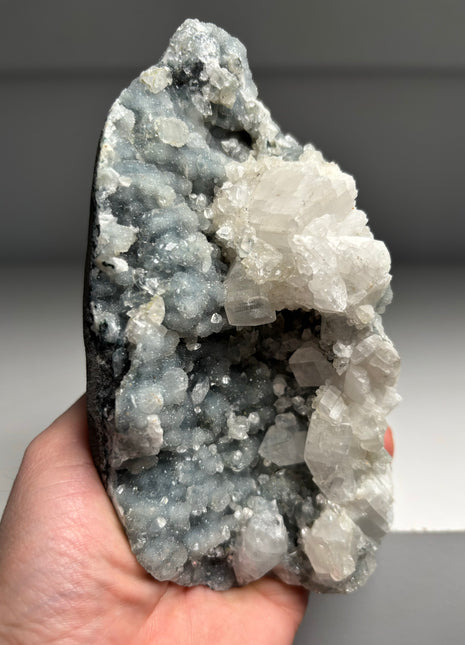 Druzy Blue Chalcedony with Apophyllite