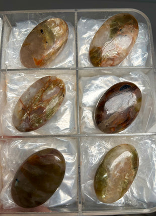 6 Piece Lot ! Golden Red Mica with Quartz