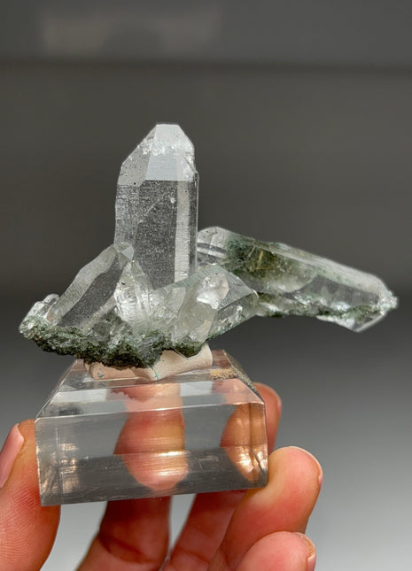 Quartz with Green Chlorite, Rutile - From Himachal Pradesh, Himalayas