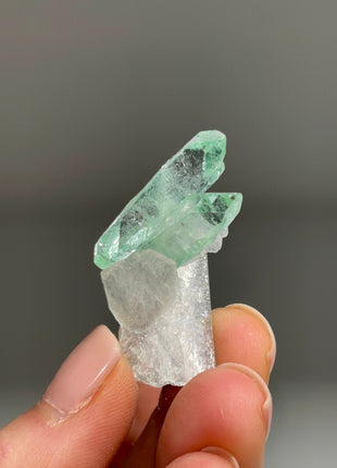 Gemmy Green Apophyllite with Stilbite