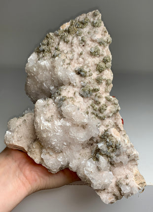 Stunning ! Rhodocrosite with Pyrite and Calcite - From Trepca Mine, Kosovo KOS002