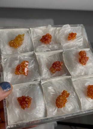 9 Pieces ! Red Zincite Specimens Lot