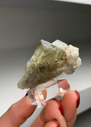 Yellow Green Fluorite with Pyrite # PM0141