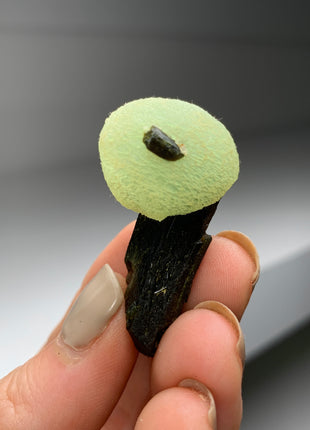 Apple Green Prehnite with Epidote - From Mali