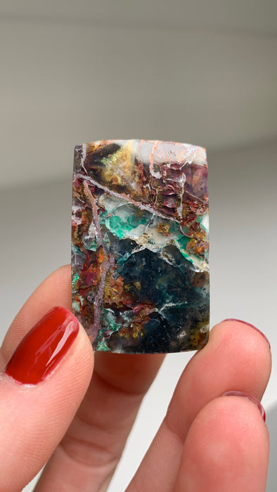 New ! Copper Ore and Blue Chrysocolla in Chalcedony ! 79 Carats