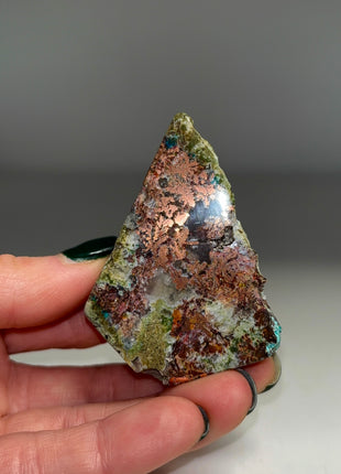 New Arrival ! Copper with Blue Chrysocolla and Green Epidote