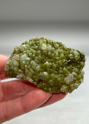 New ! Druzy Green Epidote with Quartz