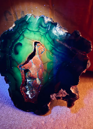 Red Fox Agate Geode from Argentina