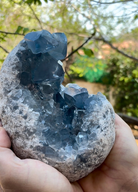 Blue Celestite Geode from Madagascar