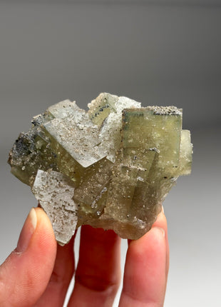 Green Fluorite with Pyrite DW043