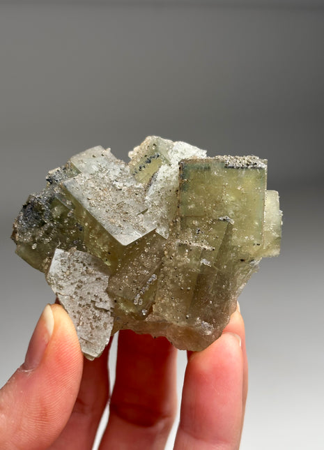 Green Fluorite with Pyrite DW043