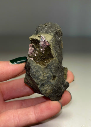 Pink Rhodocrosite Geode from Mexico