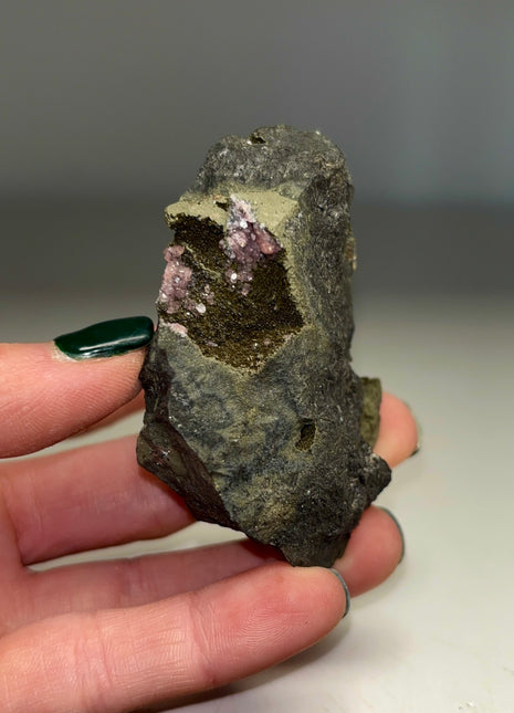 Pink Rhodocrosite Geode from Mexico