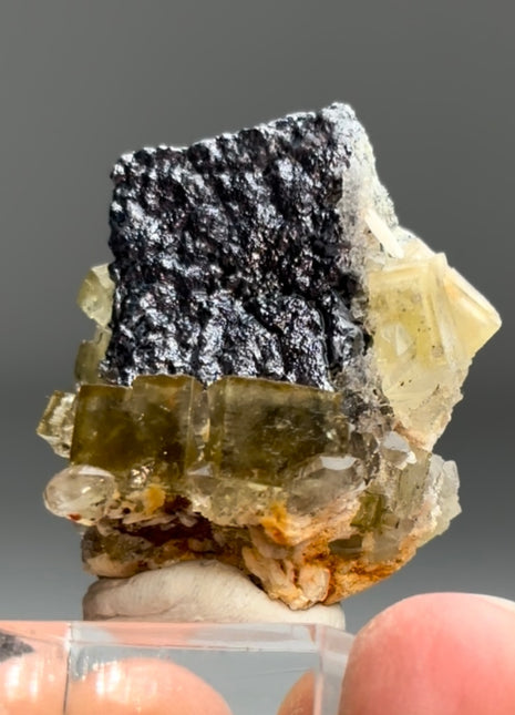 Yellow Fluorite with Metallic Galena