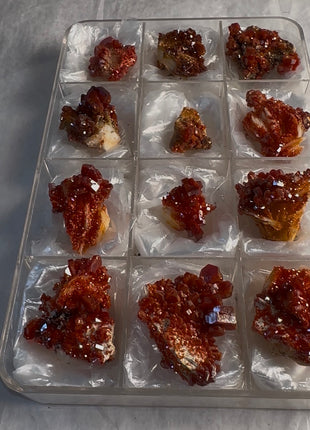 12 Piece Lot ! High Grade Red Vanadinite Specimens