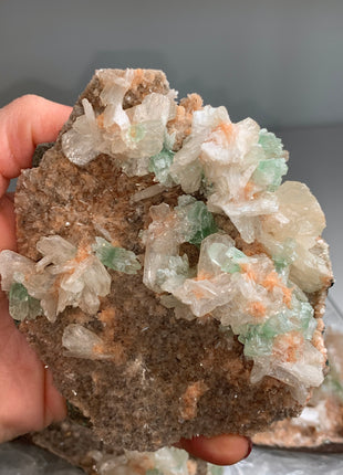 Wow !! Orange Heulandite with Green Apophyllite and Cream Stilbite Lot - 4 Pieces ✨