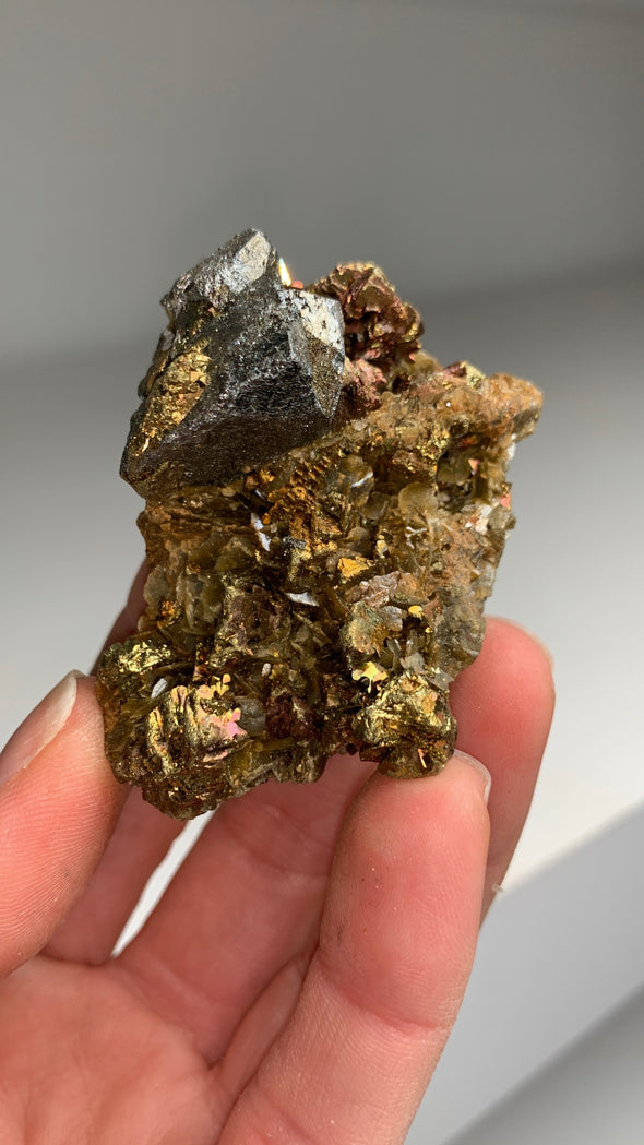 Chalcopyrite with Siderite 🌈 - Kaiwu mine