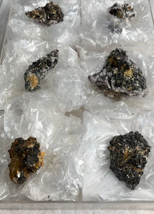 6 Pieces ! Golden Rutile with Metallic Hematite Lot