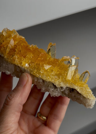 Our Finest ! Gemmy Golden Honey Selenite from Peru