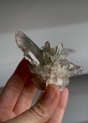 Unique ! Red Hematite and Green Chlorite Included Quartz 💚❤️