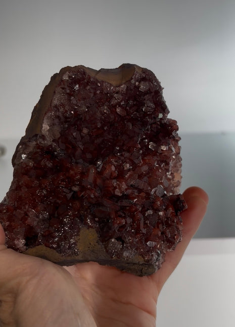 New ! Bright Red Quartz with Hematite