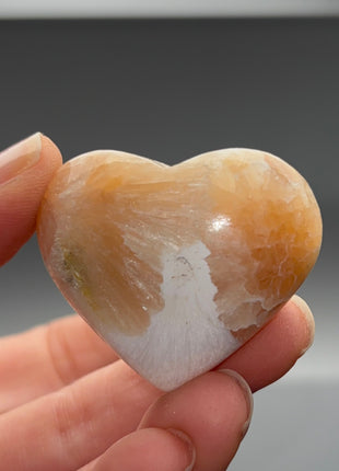 Wow ! Pink Stilbite with Scolecite Heart