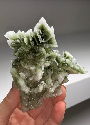 Unusual ! Skeletal Green Halite with Tolbachite