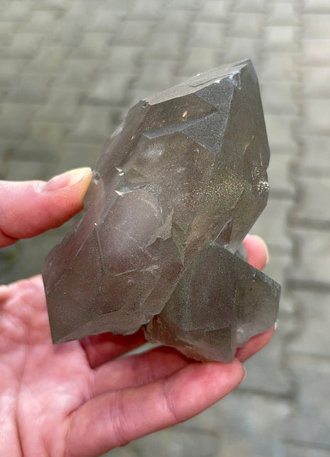 Gwindel Smoky Quartz with Green Chlorite - From Chamonix