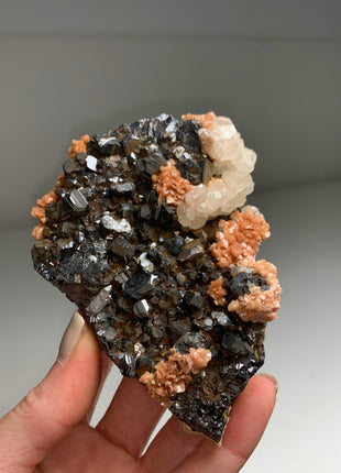 Uncommon ! Sphalerite with Pink Rhodocrosite and Calcite - From Trepca mine