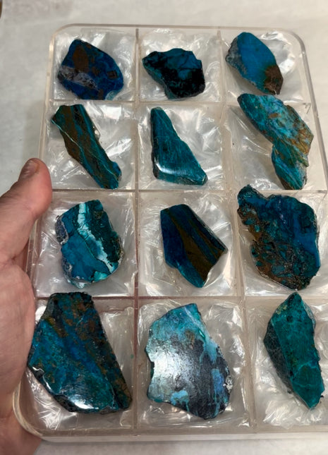 12 Pieces ! Blue Gem Silica Lot
