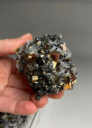 6 Pieces ! High Grade Pyrite with Sphalerite, Needle Quartz Lot